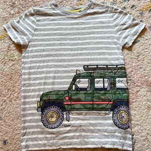 Mini Boden Boys Shirt Short Sleeve Camo Jeep 9-10Y